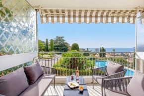 Studio calme et élégant avec vue mer